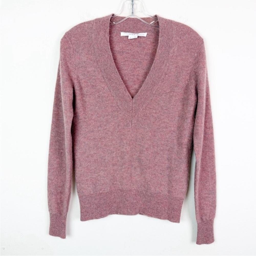 Veronica Beard Coleta Cashmere Sweater in Heathered Pink Size XS